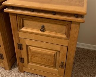 #2 2pc Mexican Rustic Nightstands PAIR 27.5x22x21in HxWxD