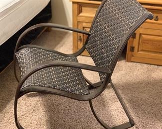 All Weather Wicker Rocking Chair 38x25x34in HxWxD