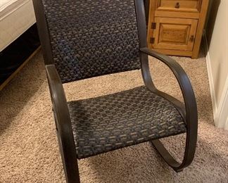 All Weather Wicker Rocking Chair 38x25x34in HxWxD