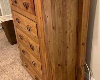 #2 Mexican Rustic 5 Drawer Dresser 48x36x21in HxWxD
