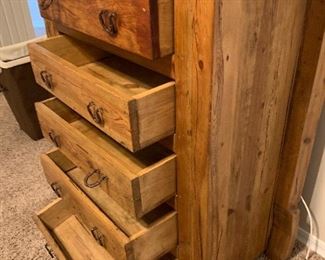 #2 Mexican Rustic 5 Drawer Dresser 48x36x21in HxWxD