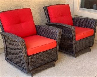 All Weather Wicker Rocking Chair 38x25x34in HxWxD