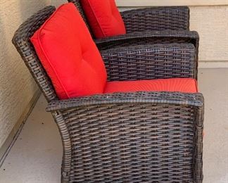 All Weather Wicker Rocking Chair 38x25x34in HxWxD
