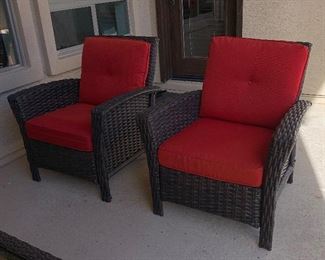 2pc All weather chairs 35x33x32in HxWxD