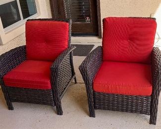 2pc All weather chairs 35x33x32in HxWxD