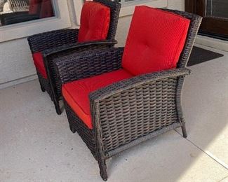 2pc All weather chairs 35x33x32in HxWxD