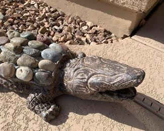 Stone & Concrete Garden Alligator 33in Long