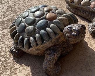 Stone & Concrete Garden Turtle 12in long