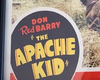 The Apache Kid Lobby Card/Poster Don Red Barry Framed 11.75 x 14.75in HxWxD
