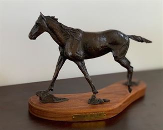 Prairie Mustang Bronze Statue JC Dye John Bertie 8x4x11in HxWxD