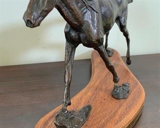 Prairie Mustang Bronze Statue JC Dye John Bertie 8x4x11in HxWxD