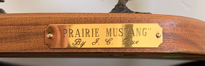 Prairie Mustang Bronze Statue JC Dye John Bertie 8x4x11in HxWxD