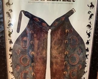 It's Never too Late To Be A Cowboy Framed Poster LD Burke 40.5x28.5x 1.25in HxWxD