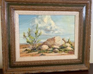 *Original* Bolder Southwest Landscape Painting Garnetter Widdifield 20x24x1.5in HxWxD