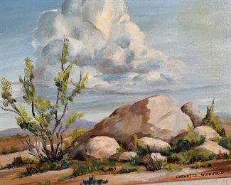 *Original* Bolder Southwest Landscape Painting Garnetter Widdifield 20x24x1.5in HxWxD