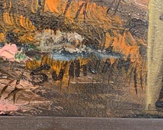 *Original* Sonoran Desert Western Landscape Oil Painting Sullivan 23x29x1.5in HxWxD