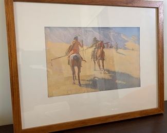 Frederic Remington The Parley Collier & Son Framed Print 15x19.5x1in HxWxD