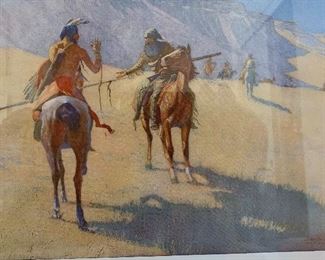 Frederic Remington The Parley Collier & Son Framed Print 15x19.5x1in HxWxD