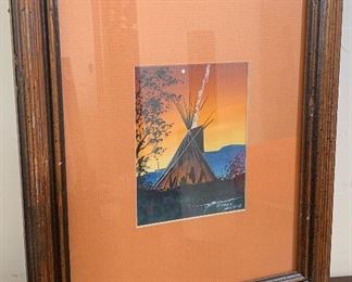 *Original* Yellowman Teepee Painting 1983 12x10x.5in HxWxD
