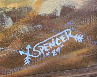 *Original* Lawrence Spencer Sunface Kachina Painting 23.5x20x2in HxWxD