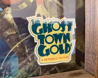 Ghost Town Gold Lobby Card/Poster Framed Bob Livingston 14x17x2in HxWxD