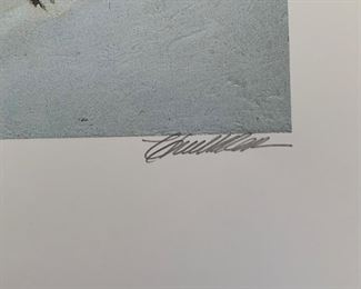 *Signed* Chuck Ren Windrider Lithograph Wind Rider Limited Edition 1550/1700 28.25x20.5in HxWxD