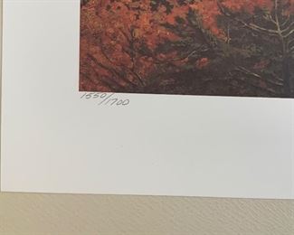 *Signed* Chuck Ren Windrider Lithograph Wind Rider Limited Edition 1550/1700 28.25x20.5in HxWxD