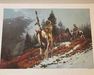 *Signed* Chuck Ren Windrider Lithograph Wind Rider Limited Edition 1550/1700 28.25x20.5in HxWxD