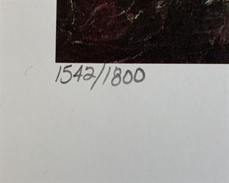 *Signed* Chuck Ren Spirit of the Plains Lithograph Limited Edition 1542/1800 27x20.5in HxWxD
