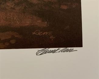 *Signed* Chuck Ren Top Gun Lithograph Limited Edition 1544/1700 28x20.25in HxWxD