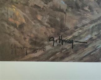 *Signed* G Harvey Saturday Night Contract Lithograph Artist Proof limited Edition 69/150 AP 33.5 x 24.5in HxWxD
