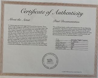 *Signed* G Harvey Saturday Night Contract Lithograph Artist Proof limited Edition 69/150 AP 33.5 x 24.5in HxWxD