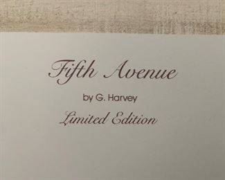 *Signed* G Harvey Fifth Avenue Lithograph Artist Proof limited Edition 69/150 AP