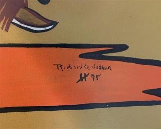 *Original* Richard Joshua Hopi Guard Kachina Painting 26x22x1.5in HxWxD