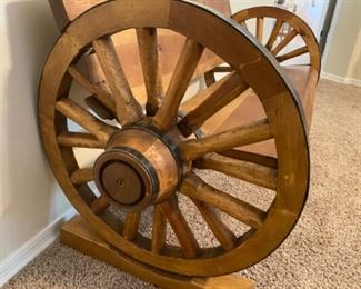 Mexican Rustic Wagon Wheel Bench 60x27x30 HxWxD