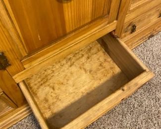 Rustic Mexico 9 drawer dresser 71.5x21.5x43.5 HxWxD