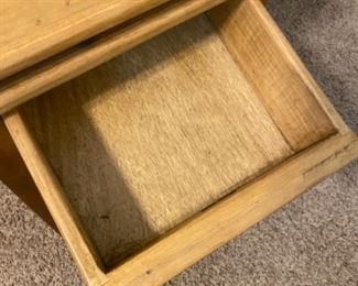 Rustic Mexico wood w/metal inserts nightstands pair 22x21x28 x2 HxWxD