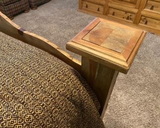 Rustic Mexico king size bed with spring air pillow top mattress 95x85x58 HxWxD