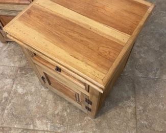 #3 2pc Mexican Rustic Nightstands PAIR 27.5x22x21in HxWxD