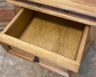 #3 2pc Mexican Rustic Nightstands PAIR 27.5x22x21in HxWxD
