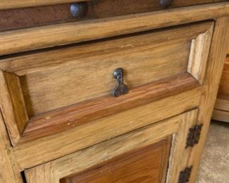 #3 2pc Mexican Rustic Nightstands PAIR 27.5x22x21in HxWxD