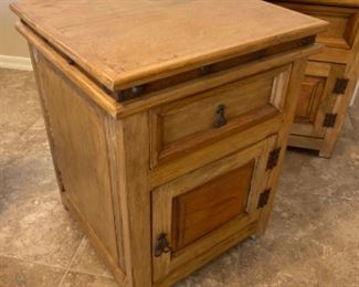 #3 2pc Mexican Rustic Nightstands PAIR 27.5x22x21in HxWxD