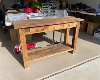 Rustic Mexico side table 48x16x30 HxWxD