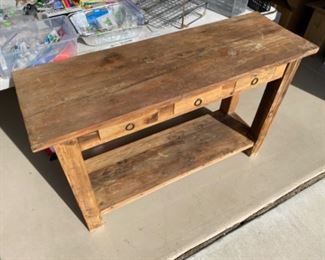 Rustic Mexico side table 48x16x30 HxWxD