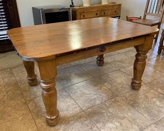 Rustic Mexico Dining Table w/ 4 Chairs Small Table: 31x40x60in chairs: 46x18x18in HxWxD