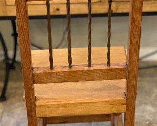 Rustic Mexico Dining Table w/ 4 Chairs Small Table: 31x40x60in chairs: 46x18x18in HxWxD