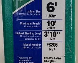 Werner FS206 6ft Ladder 	