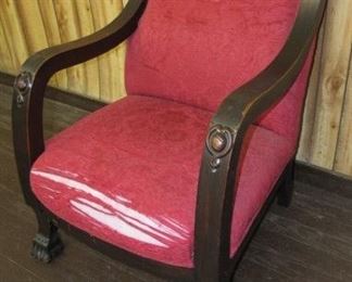 Arm Chair w/Claw Feet