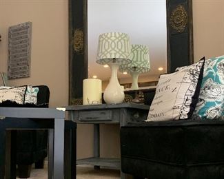 Blue Slate Painted End Table