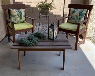 Arm Chairs and Table